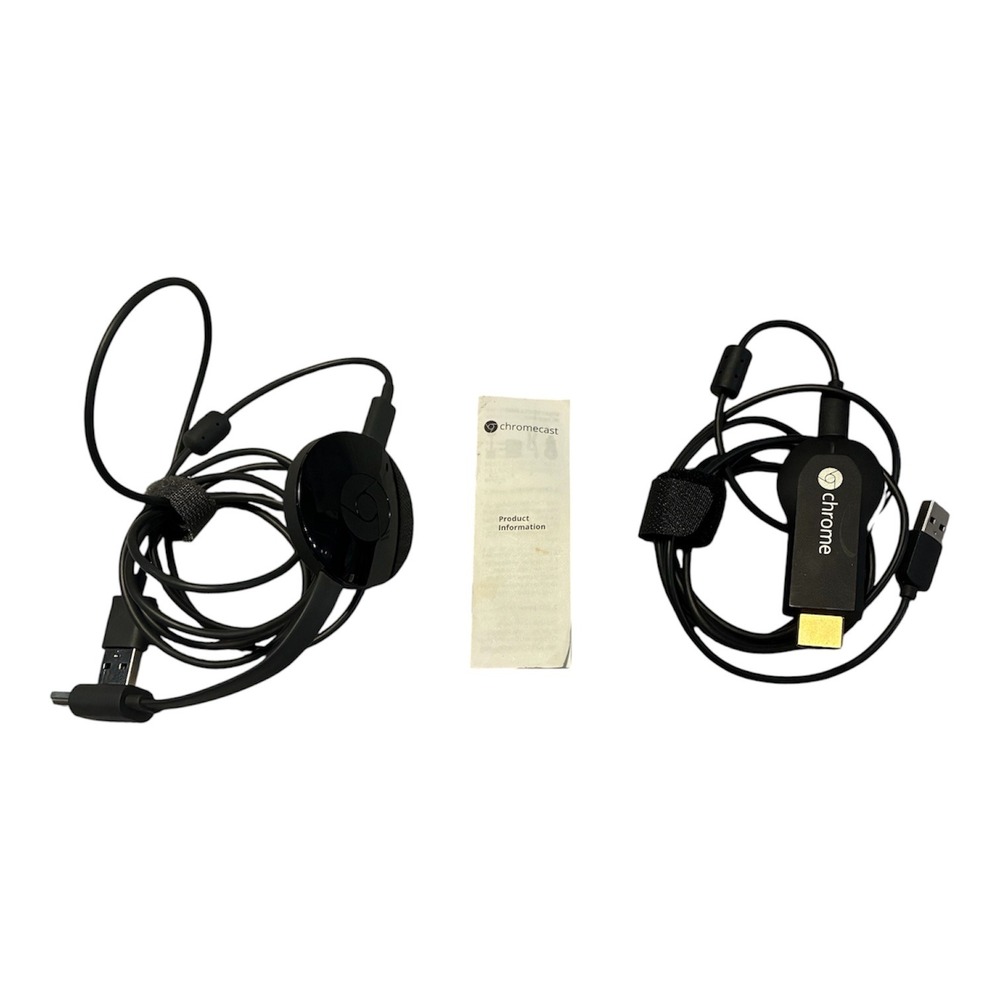 Google Chromecast Bundle 1st Gen & 2nd Gen Media Streamers with Cables